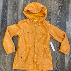 Tahari Kids Yellow Polka Dot Raincoat